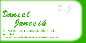 daniel jancsik business card